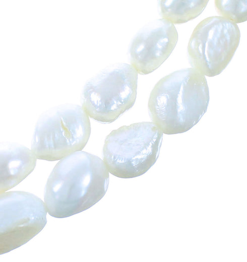 Sterling Silver Freshwater Pearl 2-Strand Extra Long Claspless Bead Necklace LX114554